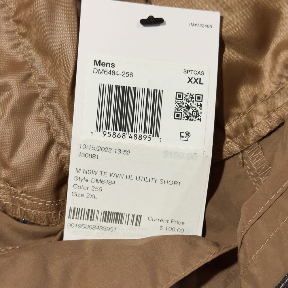 NIKE Mens Size XXL Tech Essentials Utility‎ Cargo Shorts Brown DM6484-256 - Picture 9 of 12